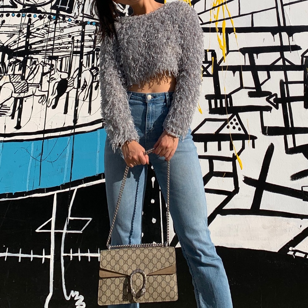 Fluffy crop top